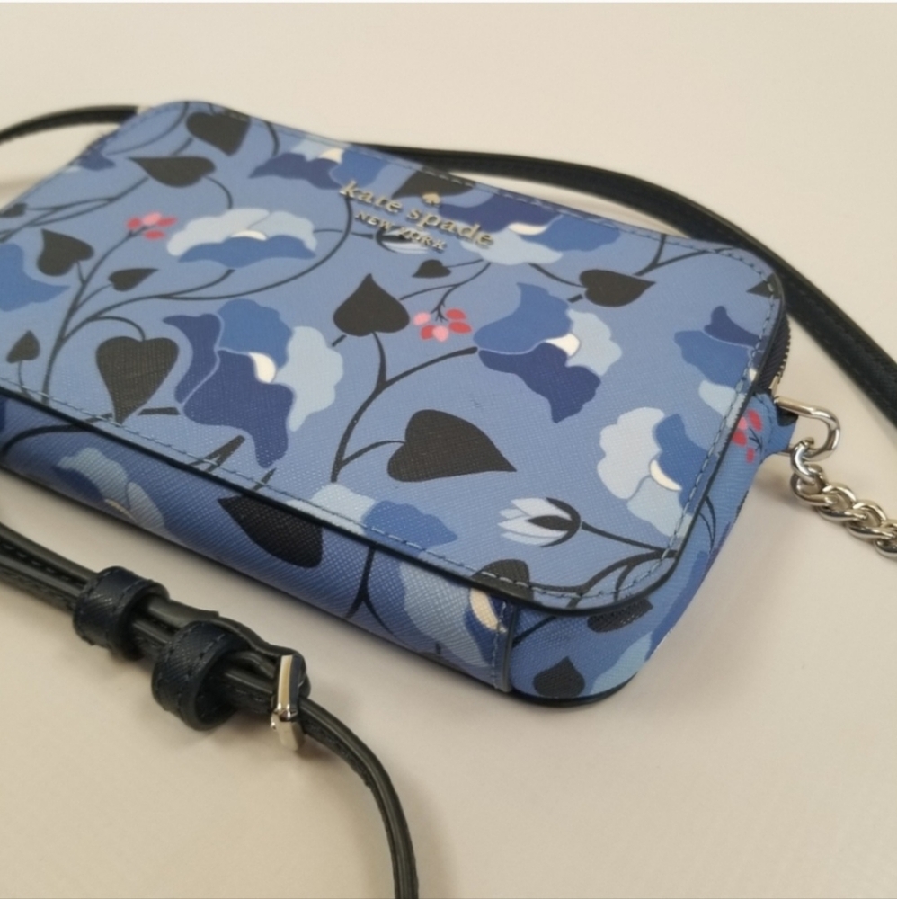 Kate Spade Staci Nouvaeu Bloom Small Double Zip Crossbody - Picture 3 of 14